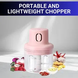 frony Chopper (Electric Rechargeable Chopper) for Kitchen Vegetable Garlic Onion A40 Electric Vegetable & Fruit Chopper-picture-18