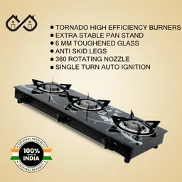 sigri-wala Surya Primecook Automatic Design Roy Glass Automatic Gas Stove image 2