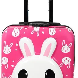 polo class Small Cabin Suitcase (18 inch) 4 Wheels - Rabbit Hard-Sided Polycarbonate Kids Trolley Bag -18 Inches- Pink - Pink-picture-12