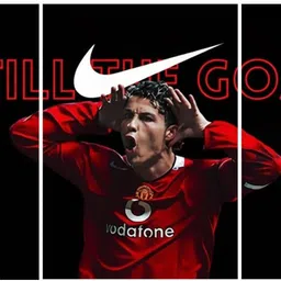 poztero Ronldo Still The Goat Split Design A4 Wall Poster Photographic Paper image 1