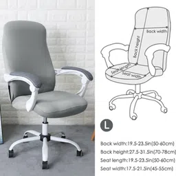 hokipo Polyester 1 Seater Chair Plain Cover image 5