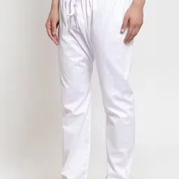 maimoda creation Comfortable Super Soft White Cotton Pajama for Pooja & Festival Wear Perfect Men Pyjama image 4