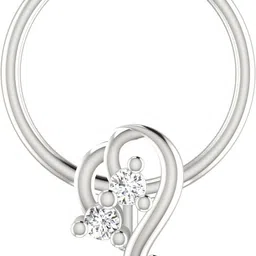 avsar Pallavi 14kt Cubic Zirconia White Gold Nose Wire-picture-11