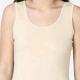 rapid garments Women Black, Beige Tank Top/Vest image 4