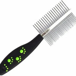 foodie puppies Paw Print Handle Double Side Steel Needles Dog Comb Pet Rake Comb Hairbrush Grooming for Dogs Cat Cleaning Supplies Basic Comb for Dog image 1