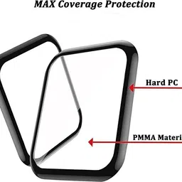 iWishKart Tempered Glass Guard for BeatXP Marv Neo, 1.85Inch, Smart Watch NOT Included, NOT Tempered Glass, 3D Curved Screen Guard image 2