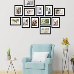 random Vera Set Of 12 Black Engineered Wood Collage Photo Frames-picture-19