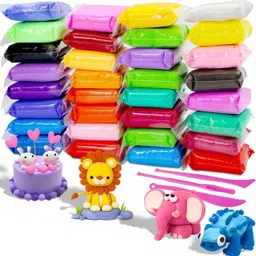 yempaa 12 Colour cloud Clay art toy kids playing clay and craft (pack 1) 12 peice-picture-28