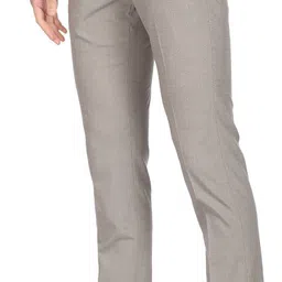 arrow Men Regular Fit Beige Viscose Rayon Trousers image 4