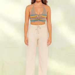 epicdesigns Women Comfort Fit White Pure Cotton Trousers-picture-15