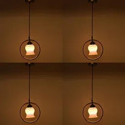 afast Designer Lighting Effects Ceiling Lamp With Metal Ring & Fixture , (Pack Of 4) Pendant Lamp Ceiling Lamp-picture-19