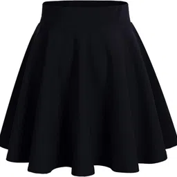 cuisinex Women Solid, Self Design Flared Black Skirt-picture-21