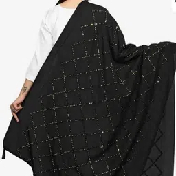 ratan creation Jacquard, Polycotton Self Design Black, Green Women Dupatta-picture-25