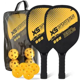 spocco Wooden Pickle Ball Paddles Racket Set With 2 Paddles, 4 Pickleballs & Backpack_2 Pickleball Paddle-picture-18