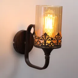eliante by jainsons lights Beverly Metal Wall Mounted Uplight Sconce (Antique Gold) image 3