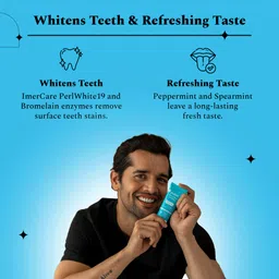 perfora Teeth Whitening Toothpaste Combo-Dream White & Purple Toothpaste | SLS free Teeth Whitening Kit image 5