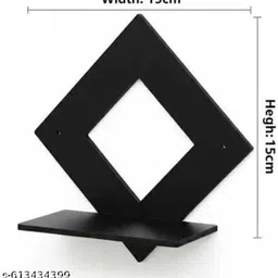jetbull Mdf Wooden SQUARE Shaped Multipurpuse Wall Hanging/Flower pot stand pack of 4 Pack of 4 image 3