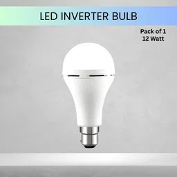 guggu 12W Emergency Inverter LED Bulb & Rechargeable Emergency Led Bulb For HomeBO500 4 hrs Bulb Emergency Light image 1