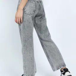 tokyo talkies Women Flared Mid Rise Grey Jeans image 2