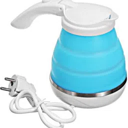 nimyank Foldable Electric Kettle Dual Voltage Food Grade Silicone 0.6 L ( Multi Color ) Beverage Maker-picture-21