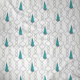 Blue Polyester Traditional 5ft Semisheer Eyelet (2 pc) Window Curtains by ROSARAHOME image 3