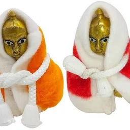 Woolen Knotted Ponchu/Blaket/Sweater for kanha/Laddu Gopal Size 5 (Pack-2) Dress-image-83