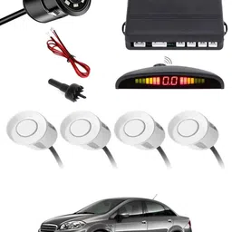 zplus Car Parking Sensors - Set of 4 with Reverse Parking Camera (White)-177 Safety of Passengers/Car One Alarm Kit-2482 Parking Sensor-picture-14