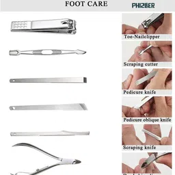 phizller 16 in 1 Manicure Pedicure Kit Nail Care Set with Travel Case image 3