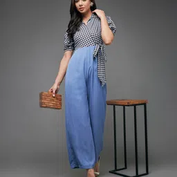 miss chase Checkered Women Jumpsuit image 4