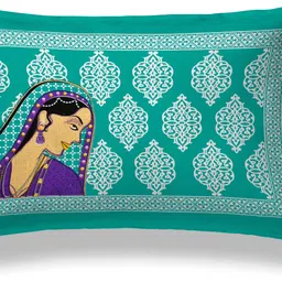 mandakini 140 TC Cotton Single Jaipuri Prints Flat Bedsheet image 4