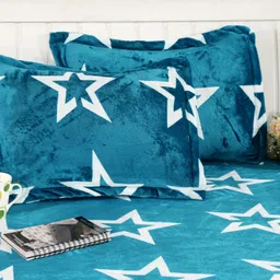 lathwal crations Velvet Double Fitted (Elastic) 280 TC Printed Bedsheet image 3