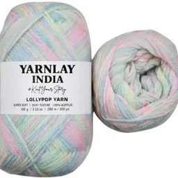yarnlay india Lollipop Acrylic Yarn – 100g / 320m – Soft Knitting Yarn for Scarves & Caps-picture-15