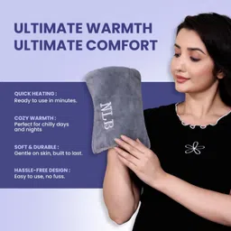 nlb enterprise Electric hot water bag for periods, hot bag for pain relief, heating bag Reusable, Leak-Proof, Fast Warm up hot water bag 1.03 L Hot Water Bag image 5