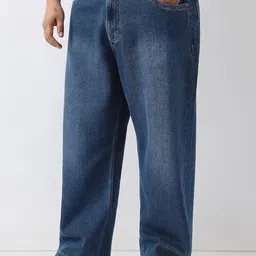 urbano plus Men Loose Fit Mid Rise Blue Jeans image 3