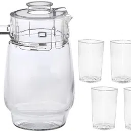 Afast Versatile Transparent Jug & 4 Glass Set for Beverage Service -G6 Jug Glass Set-picture-29