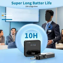 pyrros Wireless Mic for Vlogging | F11 -2 3-in-1 Mic with Noise Cancel & Long Battery Microphone image 2