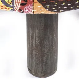 ikiriya Morgan Seating Stool In Multicolor Patch Kantha Fabric image 5