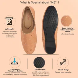 fausto Embroidery Sequin Ethnic Slip On Half Cut Juttis|Traditional Wedding Sherwani Mojaris For Men image 4