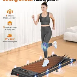 lets play Walking Pad 4HP Peak Treadmill with Incline, LED Display, 110kg Capacity (Black) Treadmill image 2