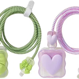 AIFEI Packof 2 Charger Cover for iphone 18W/20W Type C Adapter Full Protection hrt bow Cable Protector image 1