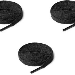 Vinylzone Pack Of 2 Shoe Laces Black Flat 120cm shoe laces Shoe Lace-picture-17