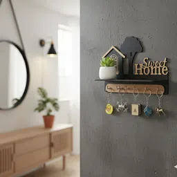 wooenfly My Sweet Home Wooden Key Holder Wood Key Holder image 2