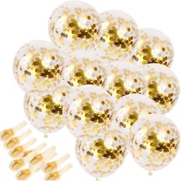 ttimmo4 Blue White and Golden Birthday Decoration Kit Combo with Net Curtain and light. image 3