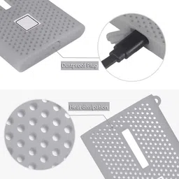 syscom Silicone Case for Samsung T7 Portable SSD 1TB 2TB 500GB Silicon Case (Gray) 2.5 inch Silicon Case image 2