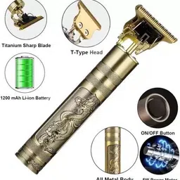 UZAN Professional Golden t99 Trimmer Haircut Grooming Kit Metal Body Rechargeable Fully Waterproof Grooming Kit 90 minRuntime 4 Length Settings-picture-21