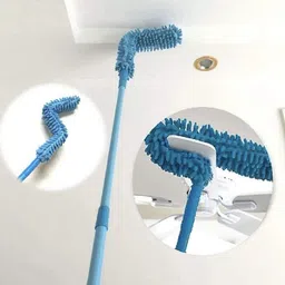 kbr enterprise Telescopic Ceiling Fan Cleaner with Washable Head Microfibre Wet and Dry Broom image 2