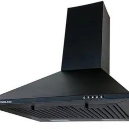 sunblane Eco BF 60 cm 1000 m3/hr Suction Baffle Filter Pyramid, Push button Wall Mounted Black 1000 CMH Chimney image 3