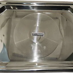 mystrkiho Heavt Duty Stainless Steel Serving Tray Multipurpose Platter Mirror Finish Tray image 5