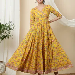 sa rasa Women Printed Pure Cotton Anarkali Kurta image 2