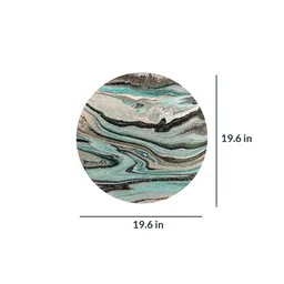 Round Multicolour Dreamy Marbles Canvas Art Print By The Artment image 3